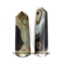 Black Banded Onyx Chalcedony 1 - 1.50" Pencil