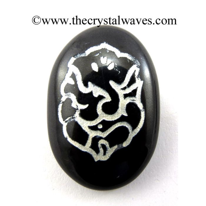 Black Agate Fine Engraved Ganesh