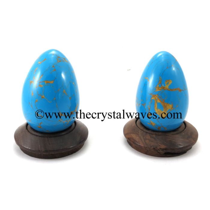 Turquoise W/Copper Matrix (Manmade) Eggs