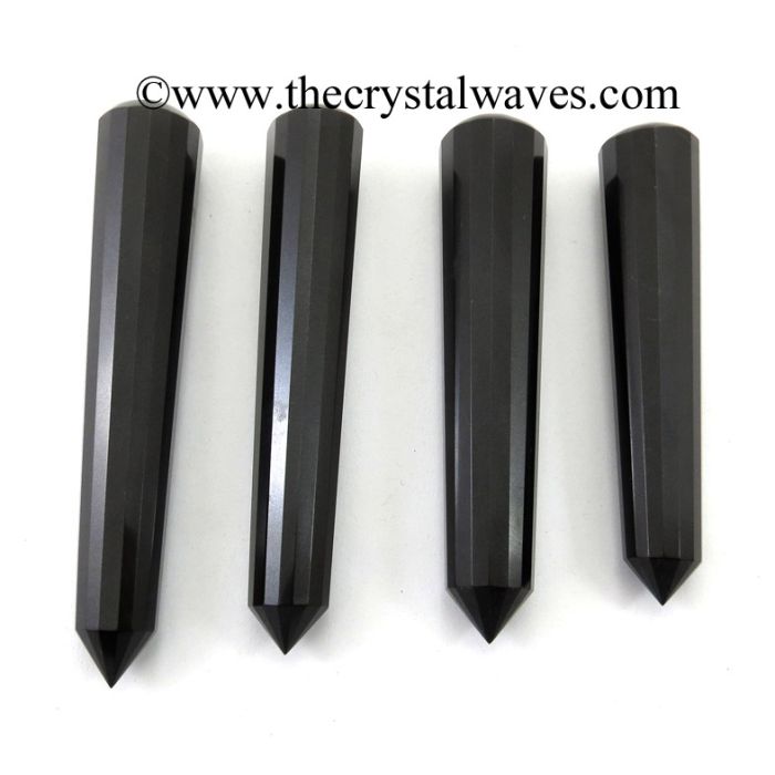 Black Agate Faceted Masssage Wands