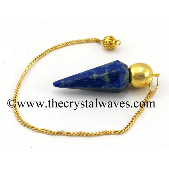Lapis Lazuli Faceted Gold Modular Pendulum