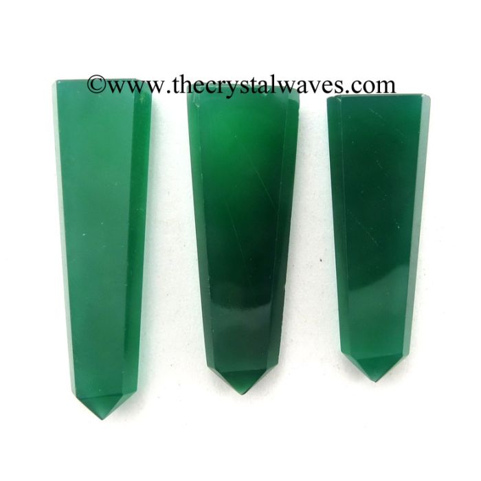 Green Chalcedony Flat Pencil Points