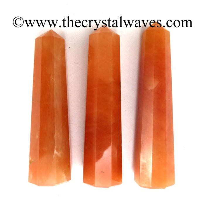 Red Aventurine 2" to 3" Pencil 6 to 8 Facets