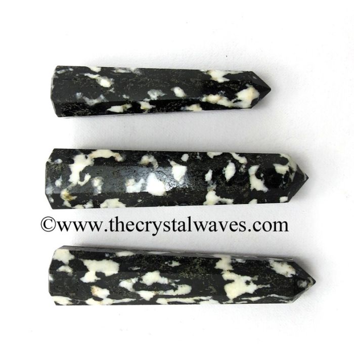 Black and White Tourmaline Pencil Points 3'' + Inch