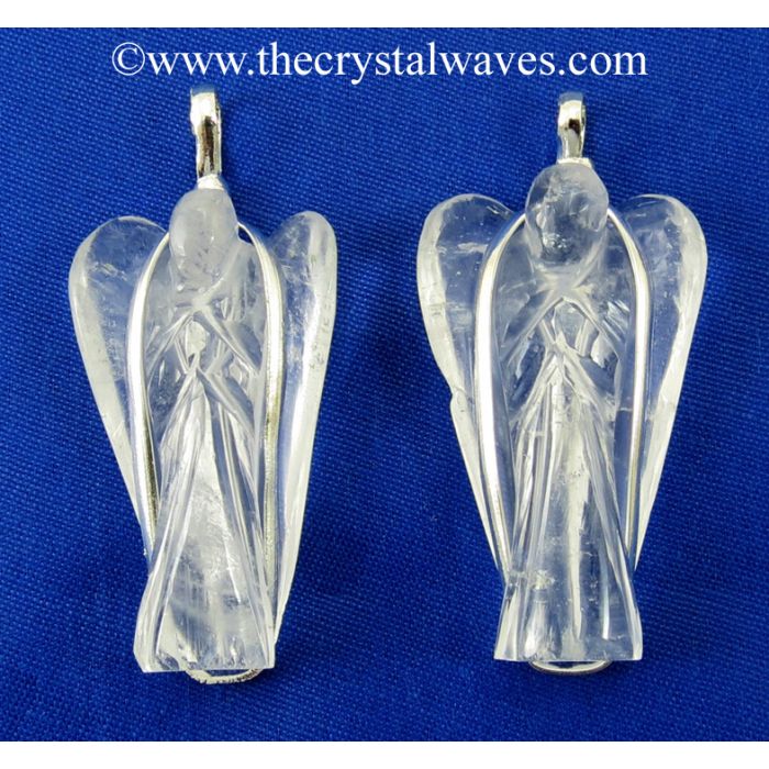Crystal Quartz Angel Wire Wrapped Pendant 