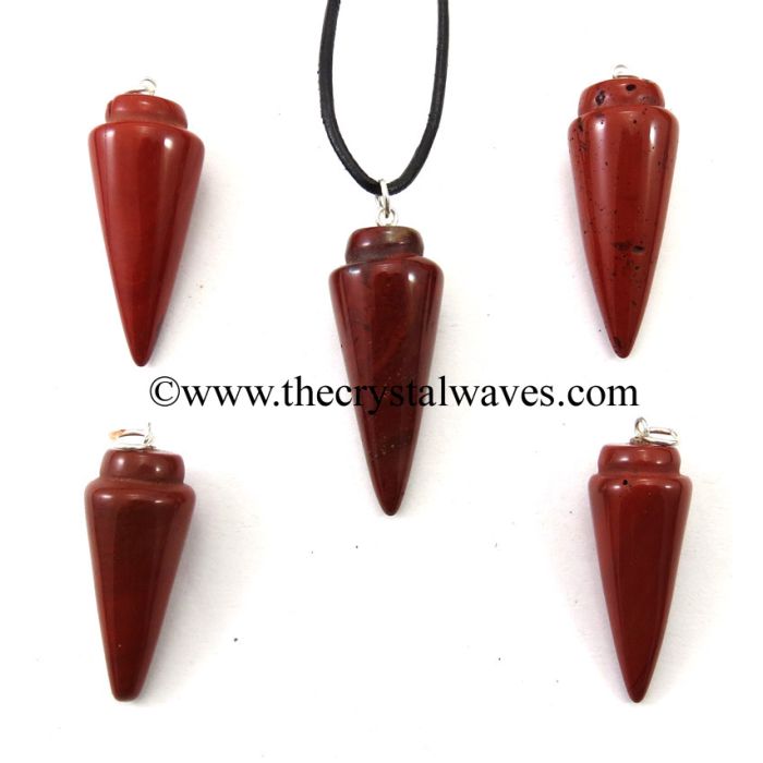 Red Jasper Smooth Pendulum Pendant