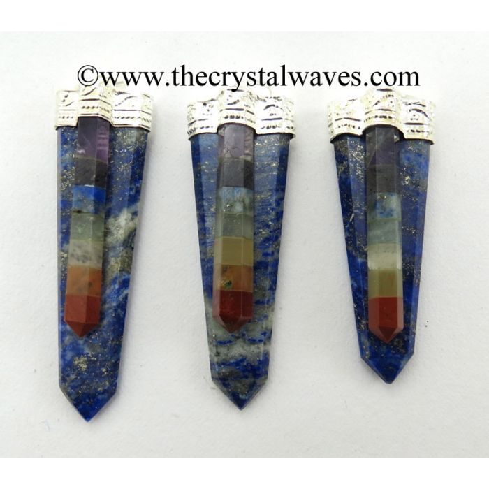 Lapis Lazuli Chakra Bonded Flat Pencil Pendant