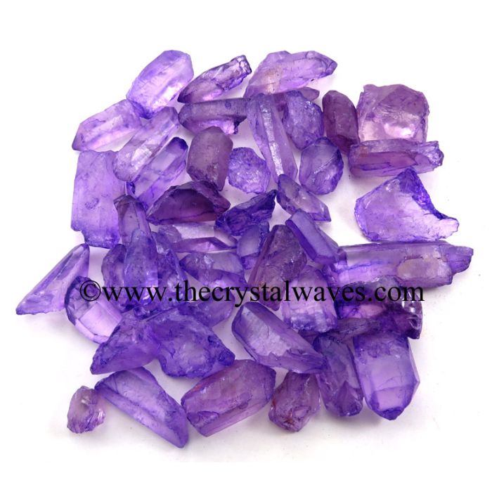 Purple Aura Dyed Crystal Quartz A Grade Raw Chunks