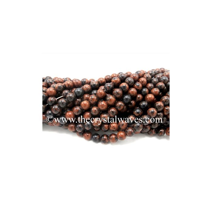 Mahogany Obsidian Round Beads