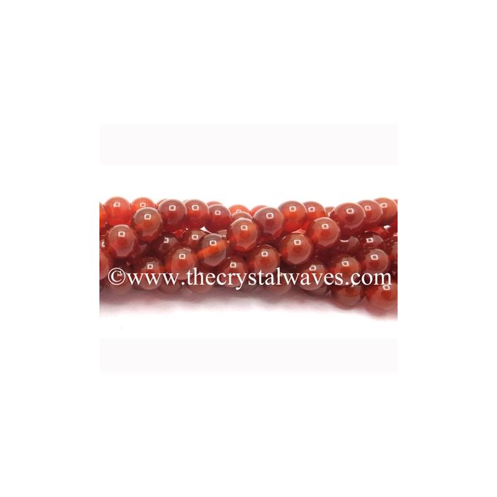 Red Agate Chalcedony 8 mm Round Beads