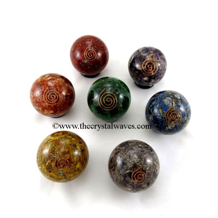 Orgone Ball / Sphere Chakra Set