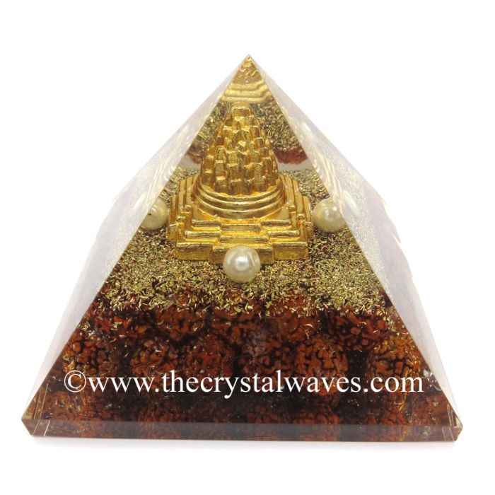 Rudraksha Orgone Pyramid With Meru Shreeyantra
