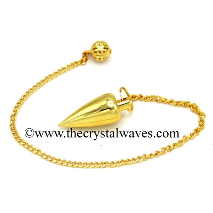 Metal Dowsing Pendulum Golden Style 14