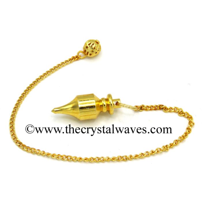 Metal Dowsing Pendulum Golden Style 15