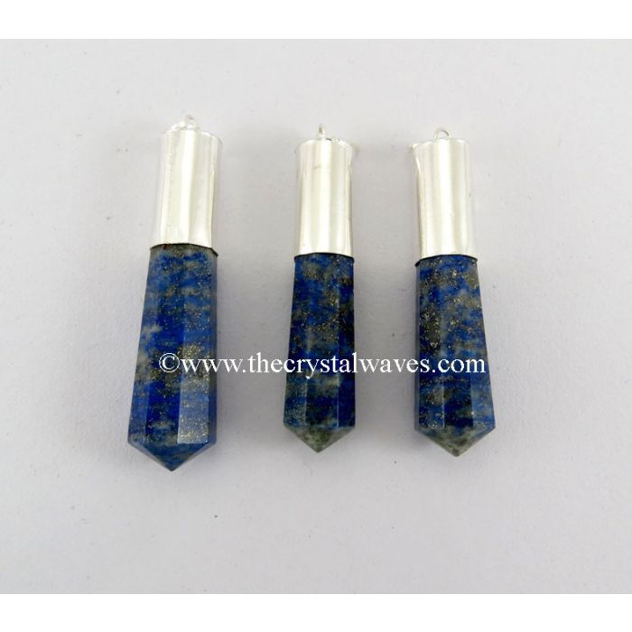 Lapis Lazuli Silver Cap Pencil Pendant