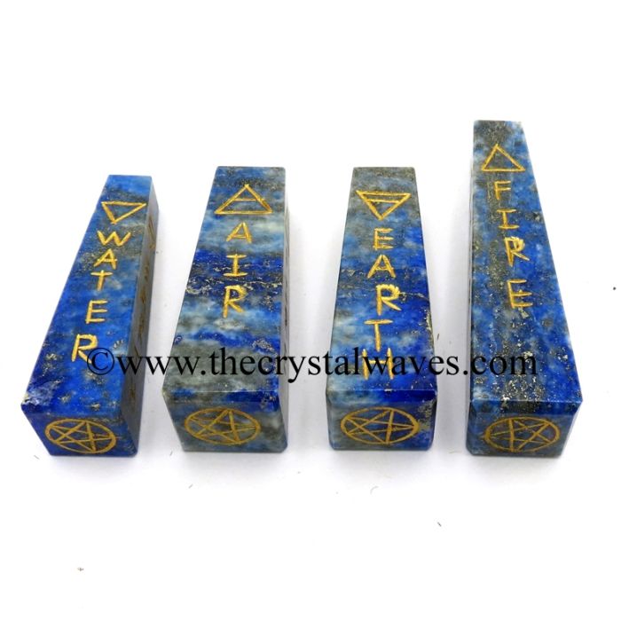 Lapis Lazuli 5 Element Engraved Tower